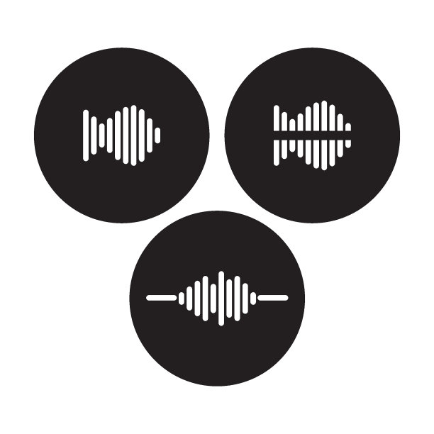 声波音乐标志矢量图片下载