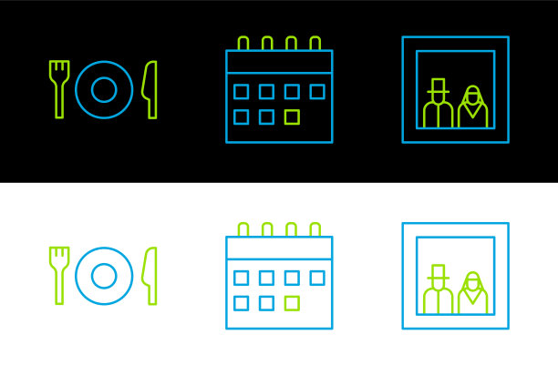 套线家庭照片盘刀叉和图片下载