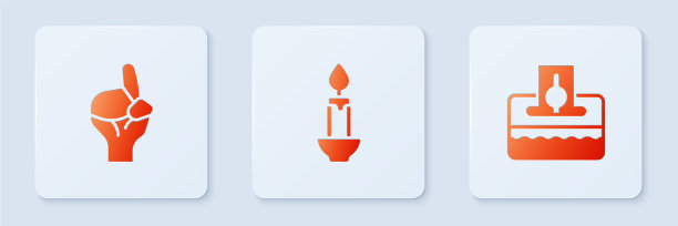 将燃烧的蜡烛放在双手祈祷的位置图片下载