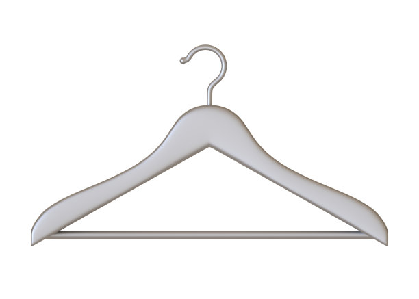 金属衣架孤立在白色背景图片下载