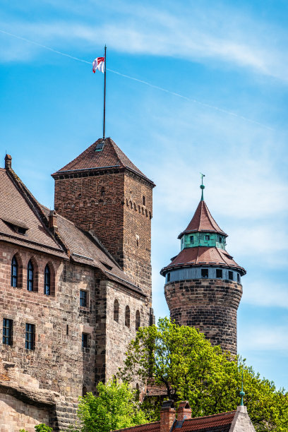 纽伦堡历史中心的景色。德国巴伐利亚中部弗朗科尼亚图片下载