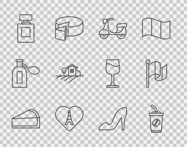 设线樱桃芝士蛋糕片咖啡杯走图片下载