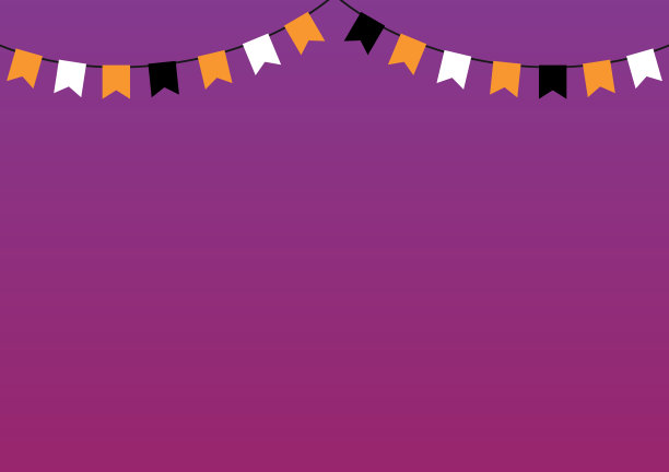 万圣节派对旗帜上的五彩纸屑。万圣节的框架。图片下载