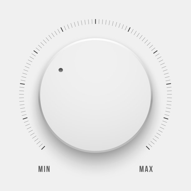 白色科技音乐旋钮按钮图片下载