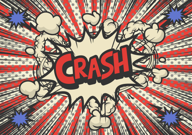 波普艺术风格，漫画概念演讲泡沫崩溃。插图半色调点对漫画。漫画书模板背景。波普艺术色彩斑斓的背景。图片下载