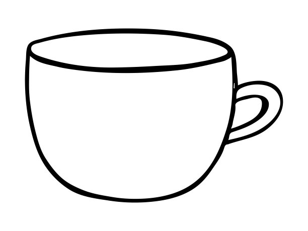 一杯茶或咖啡涂鸦图片下载