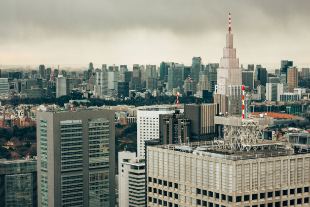 黄昏的东京天际线图片下载