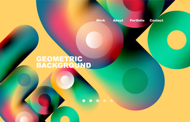 圆形和圆形登陆页面抽象图片下载