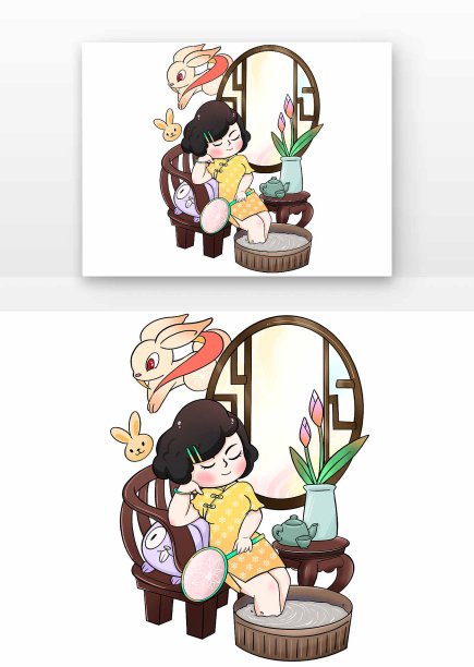 养生泡脚的美女图片下载