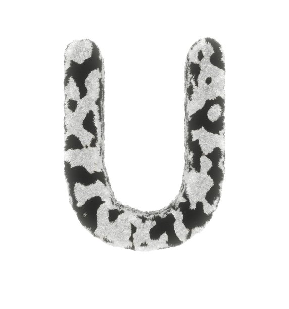 牛主题字体字母U图片下载