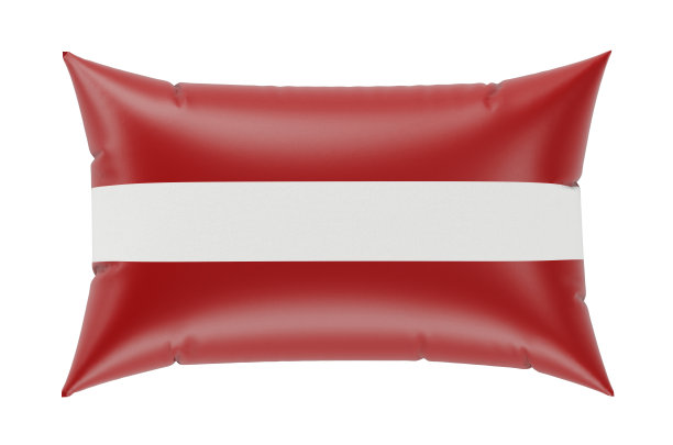 拉脱维亚国旗枕头。三维渲染图片下载