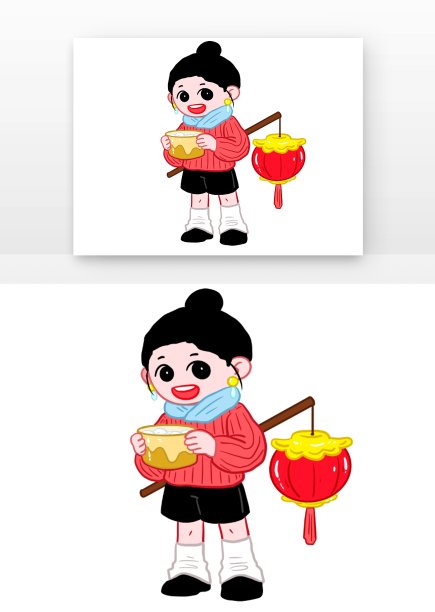 元宵节看花灯儿童图片下载