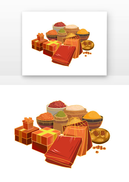 新年年货节礼盒图片下载