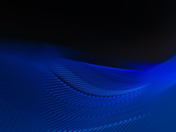 平滑的蓝色背景与有节奏的光轨迹墙纸图片下载