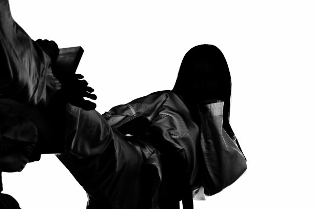 跆拳道侧踢腿板休息图片下载