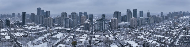 加拿大多伦多的北约克地区冬天下雪图片下载