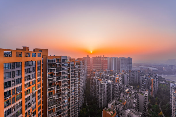 日出的城市图片下载