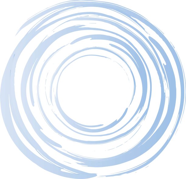 一个像画笔/插图材料一样旋转的圆形蓝色框架(矢量插图)图片下载