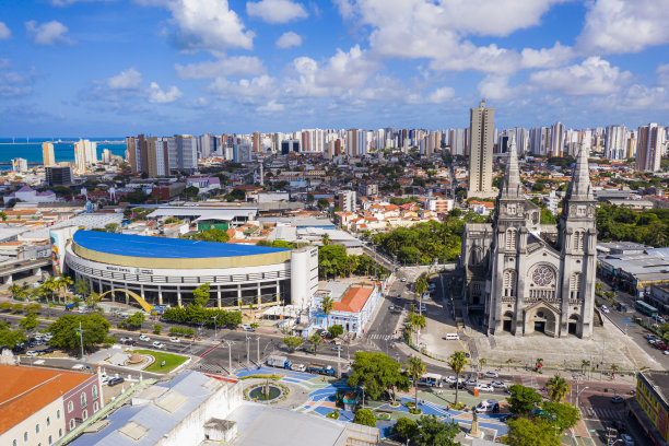 Aerial view of Fortaleza city downtown Ceará, Brazil图片下载