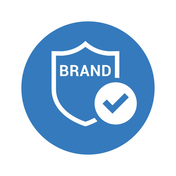 品牌保护图标。蓝色矢量eps。图片下载