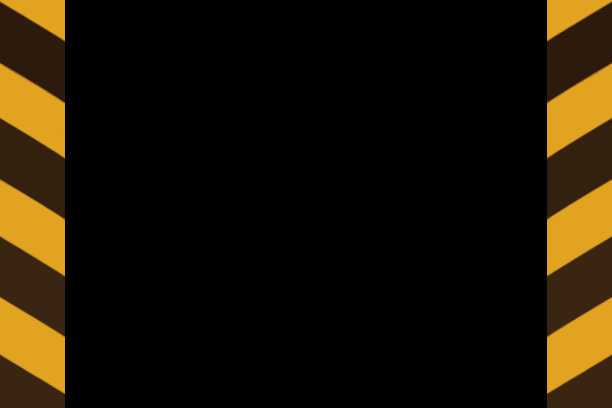 插图框架的黄黑色垂直线屏障胶带上的黑色隔离背景。护栏贴危险不安全区域警戒线，请勿进入。概念没有入口，就没有人。本空间图片下载