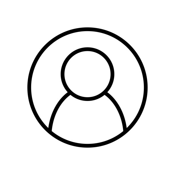 剖面人图标的用户在黑线平面矢量插图图片下载