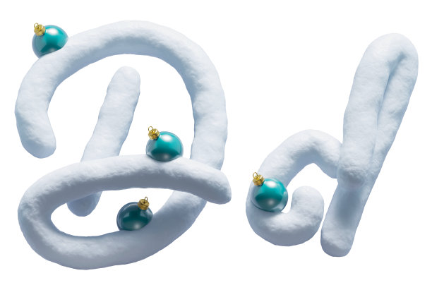 手写的雪字母。圣诞玩具。信维图片下载