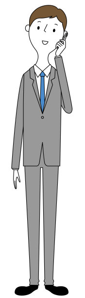 年轻的商人正在用智能手机说话图片下载