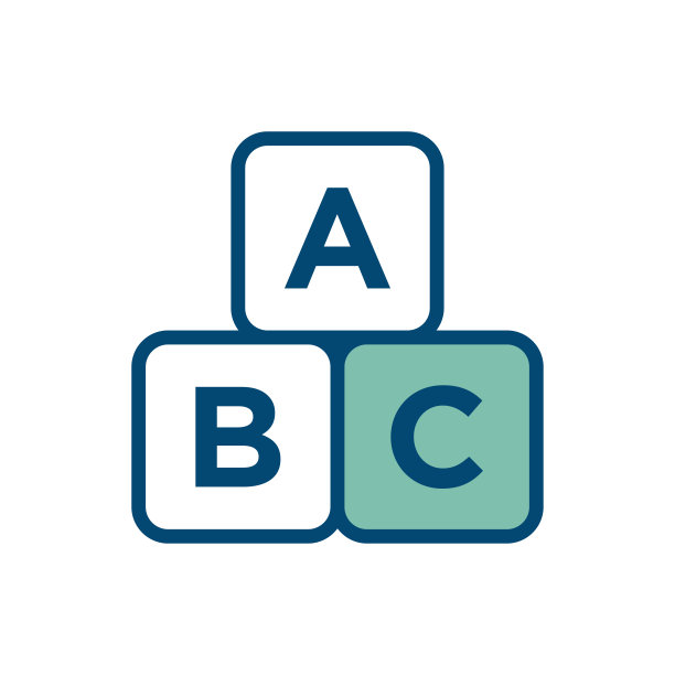 ABC立方体图标矢量设计模板在白色背景图片下载