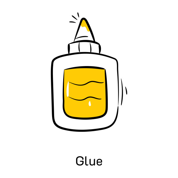 抓住这个神奇的手绘胶瓶图标图片下载