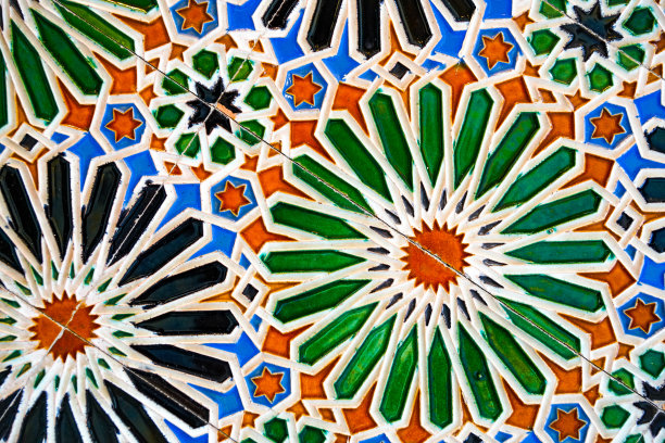 安达卢西亚无缝花瓷砖图案图片下载