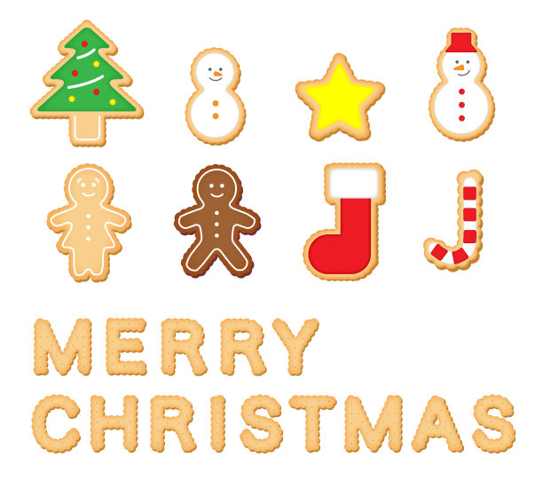 饼干和饼干材料。圣诞节。图片下载