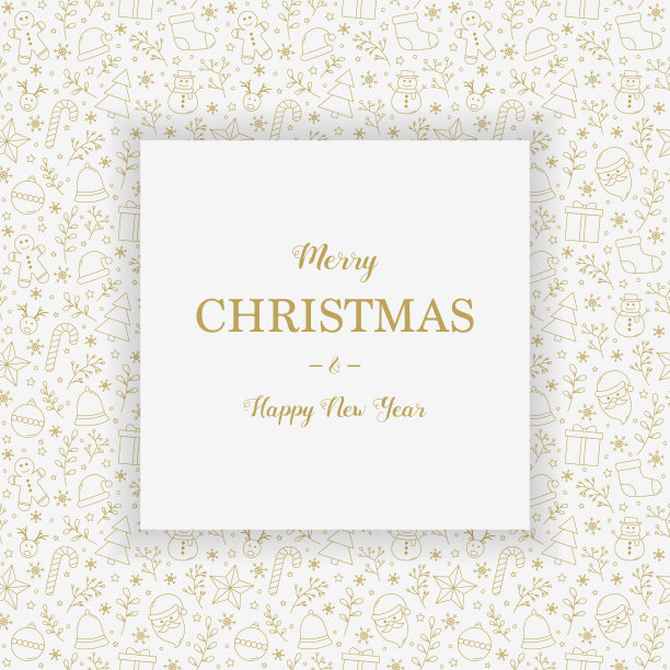 圣诞背景与节日装饰和祝福。圣诞贺卡设计。向量图片下载