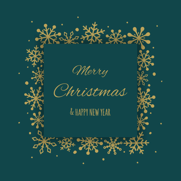 雪花圣诞贺卡的概念。圣诞背景与祝福。向量图片下载