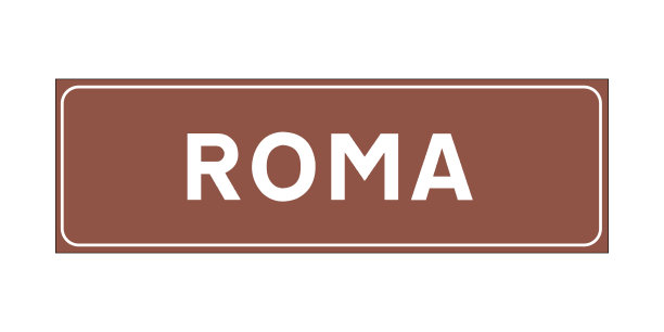 罗马入口路标用意大利语书写图片下载