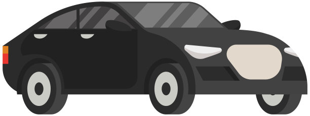 黑色的家用汽车在路上行驶。交通工具用于旅游和城市旅行，车辆轿车侧视图图片下载