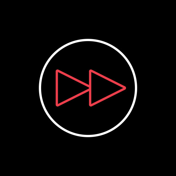 播放下一曲按钮矢量扁平图标图片下载