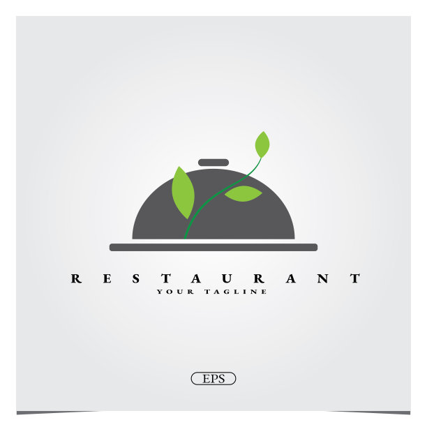 有机餐厅标志高级优雅模板抽象矢量eps 10图片下载