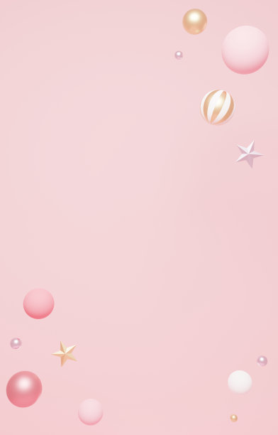 可爱的饰品的3d图像在柔和的颜色图片下载