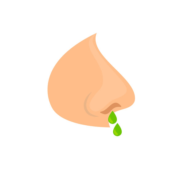 媒介插画剪纸流鼻涕，阻止感染通过鼻子的传播，呼吸道作为感染源的身体与流感，生病因为细菌在空气中图片下载