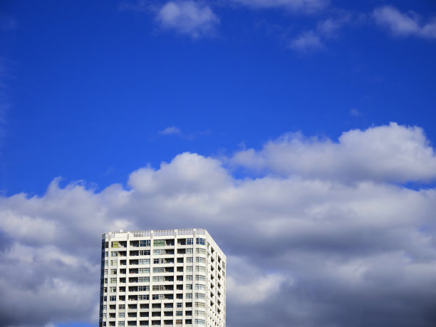 豪宅和天空。图片下载