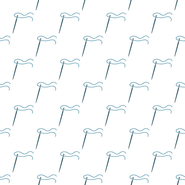 针与线矢量图案。缝纫无缝背景图片下载