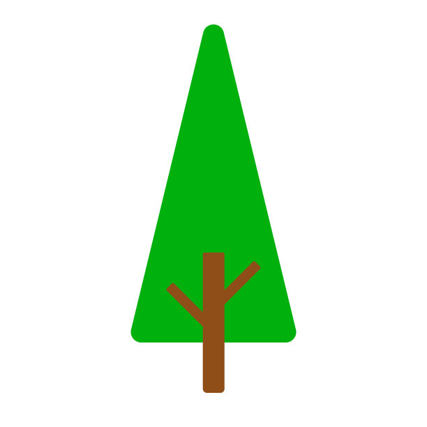 三角形树图标。工厂。向量。图片下载