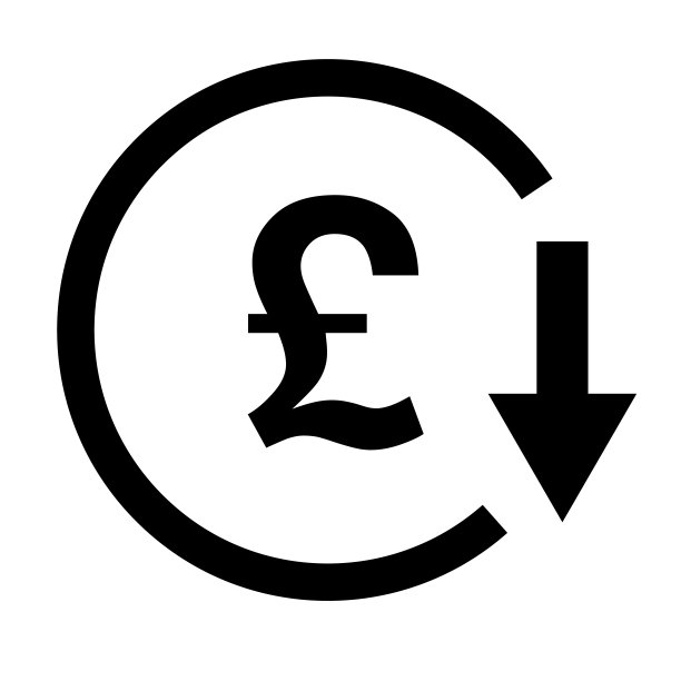 英镑贬值。向量。图片下载