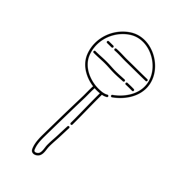 棒棒糖涂鸦图标。手绘黑色草图。矢量插图。图片下载