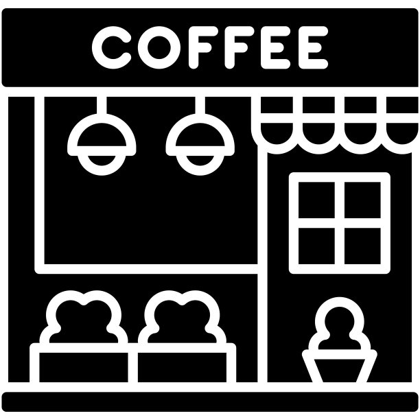 咖啡馆，咖啡店或咖啡图标图片下载