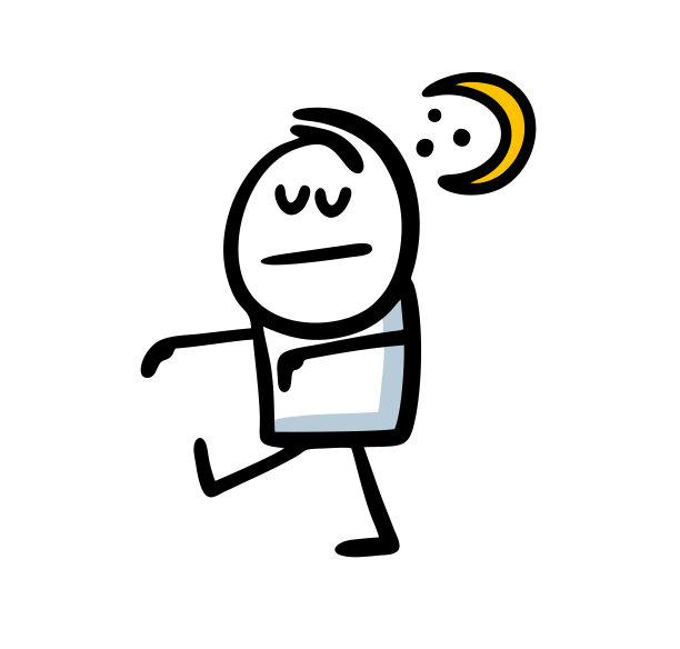 一个张开双臂闭上眼睛的人，在月光的照耀下，在夜里走在梦中。图片下载