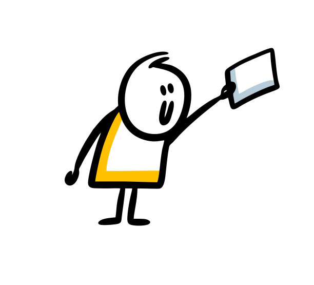 一个年轻的快递员举起手，微笑着递出一封信。图片下载