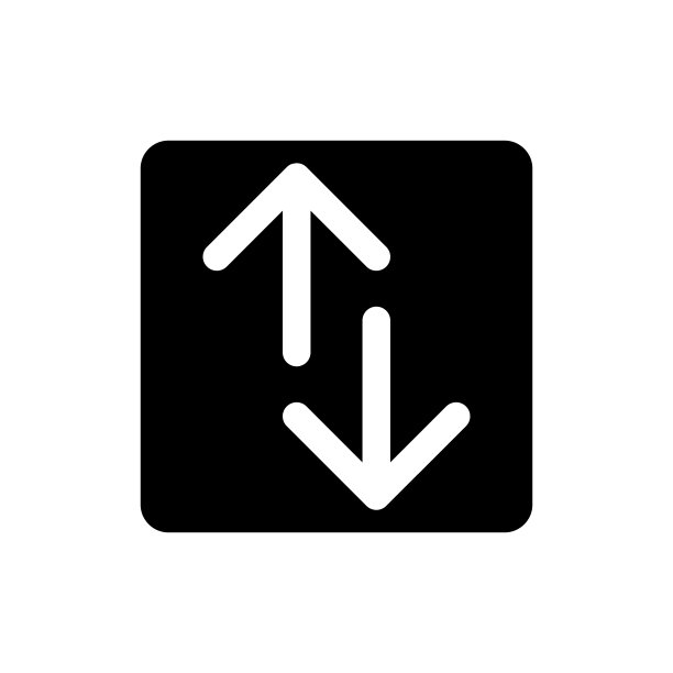 上下方向黑色字形ui图标图片下载