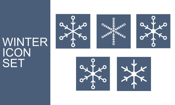 雪花图标为冬季和霜冻季节图片下载